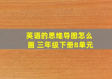 英语的思维导图怎么画 三年级下册8单元